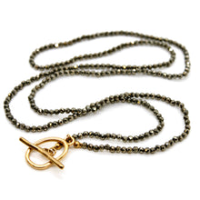Load image into Gallery viewer, Luxury Faceted Long Pyrite Necklace or Bracelet - N9-308
