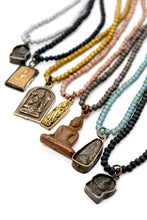Load image into Gallery viewer, Matte Crystal Necklace with Small Buddha -Buddha Collection-
