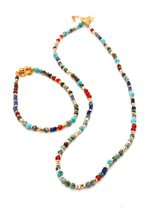 Load image into Gallery viewer, African Turquoise and Mixed Stone Necklace -French Flair Collection-
