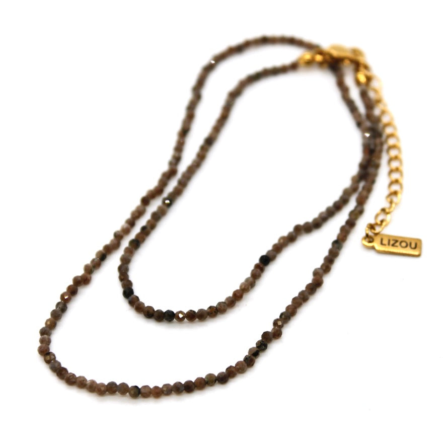 Short Labradorite Stone Necklace - N9-200CLB