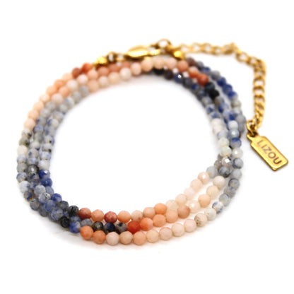 Short Gradient Stone Necklace - N9-200G4