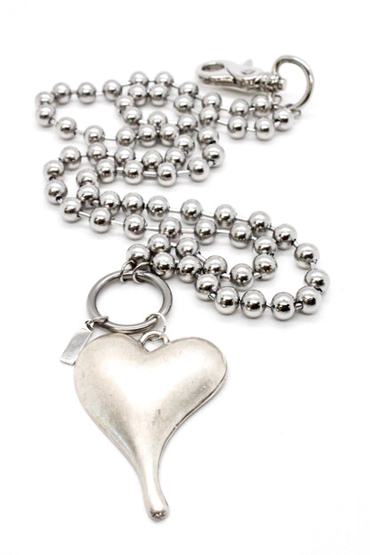Simple Silver Pendant Convertible Silver Chain Necklace