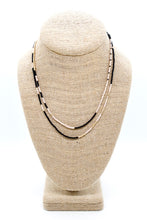 Load image into Gallery viewer, Necklace or Bracelet Seed Bead Cream and Black -N8-039
