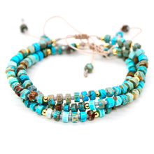 Load image into Gallery viewer, Turquoise Single String Bracelet - B7-018C
