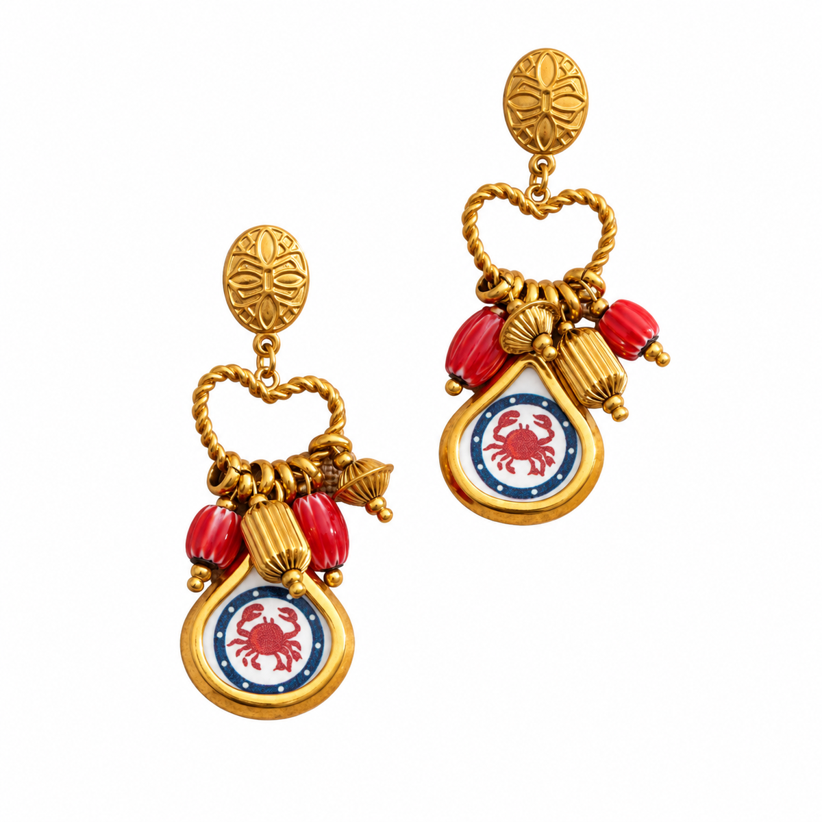 Sample Sale Item - Crab Beach Earrings - SS12