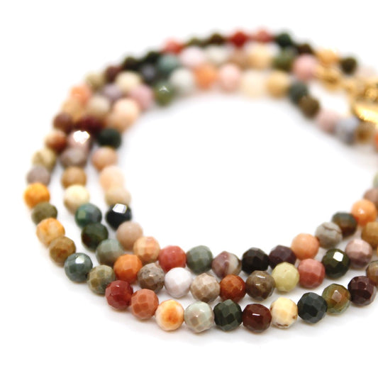 Short Alashan Agate Stone Necklace - N9-200AA
