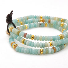 Load image into Gallery viewer, Amazonite + Gold Bracelet Bundle
