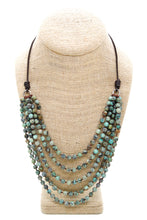 Load image into Gallery viewer, Semi Precious Stone Multi Strand Short Necklace - NLS-Haas

