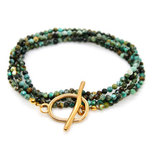 Load image into Gallery viewer, Luxury Faceted Long African Turquoise Necklace or Bracelet - N9-309
