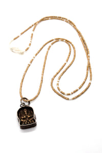 Buddha Necklace 1 African Beads -One of a Kind-