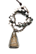 Load image into Gallery viewer, Buddha Necklace 85 - Crochet Necklace / Bracelet Buddha - One of a Kind -
