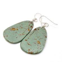 Load image into Gallery viewer, Navajo American Indian Simple Turquoise Stone Earrings
