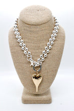 Load image into Gallery viewer, Large Gold Heart Necklace to Wear Short or Long -The Classics Collection- N2-2180g
