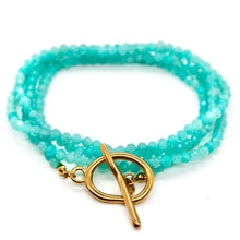 Load image into Gallery viewer, Luxury Faceted Long Amazonite Necklace or Bracelet - N9-314
