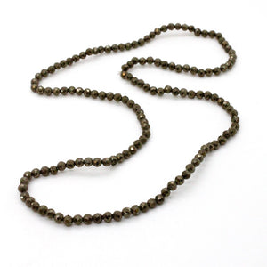 Faceted Pyrite Stretch Short Necklace or Bracelet - NS-PY