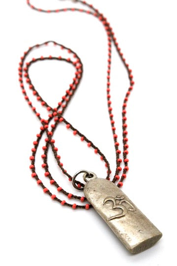 Buddha Necklace 43 - Long Buddha Crochet Necklace - One of a Kind -