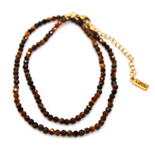 Load image into Gallery viewer, Short Tiger&#39;s Eye Stone Necklace - N9-200TE
