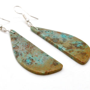 Turquoise Stone Navajo American Indian Earrings