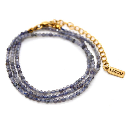 Short Mini Iolite Stone Necklace - N9-200IO1