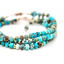Load image into Gallery viewer, Turquoise Single String Bracelet - B7-018C
