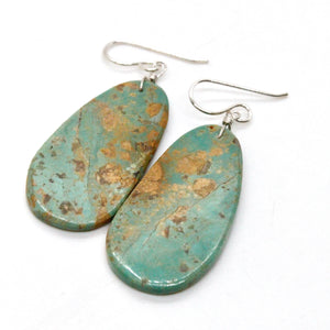 Turquoise Stone Navajo American Indian Earrings