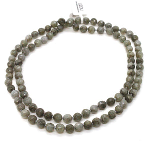 Hand Knotted Faceted Labradorite Bead Necklace - NL-LB