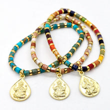 Load image into Gallery viewer, Stone and Gold Buddha Bracelet -Buddha Collection-
