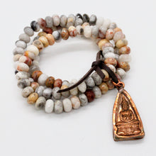 Load image into Gallery viewer, Crazy Lace Agate Buddha Bracelet -Buddha Collection-
