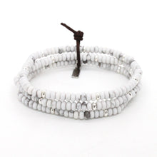 Load image into Gallery viewer, Howlite + Silver Bracelet Bundle
