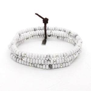 Howlite + Silver Bracelet Bundle