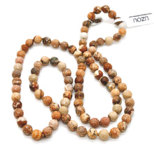 Load image into Gallery viewer, Hand Knotted Faceted Picture Jasper Bead Necklace - NL-JP
