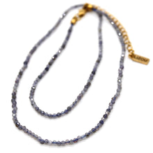 Load image into Gallery viewer, Short Mini Iolite Stone Necklace - N9-200IO1
