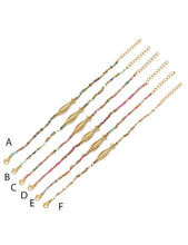 Load image into Gallery viewer, Mini Gold Fish with Stones Bracelet - B4-013
