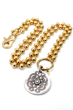 Load image into Gallery viewer, Convertible Necklace Short or Long With Heart Design Disc - N2-228GD
