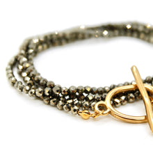 Load image into Gallery viewer, Luxury Faceted Long Pyrite Necklace or Bracelet - N9-308
