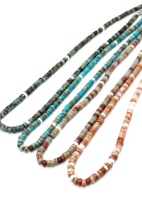 Natural Stone Short Necklace with Silver -Stone Collection-