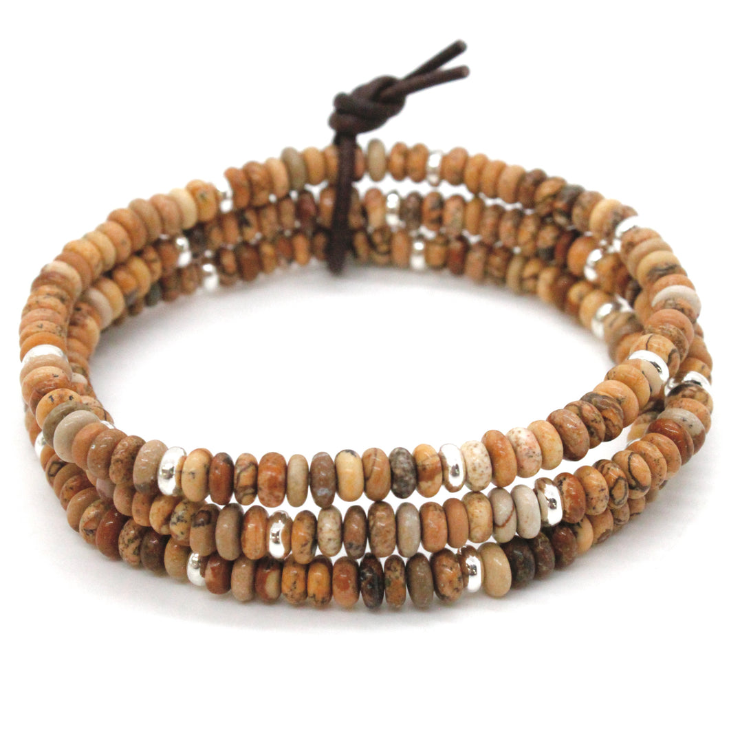 Picture Jasper + Silver Bracelet Bundle