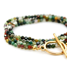 Load image into Gallery viewer, Luxury Faceted Long Indian Agate Necklace or Bracelet - N9-310
