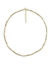 Load image into Gallery viewer, Delicate 24K Gold Plate and Faceted Jasper Necklace N2-2443 -French Flair Collection-
