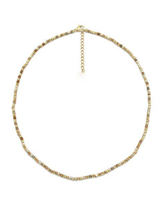 Delicate 24K Gold Plate and Faceted Jasper Necklace N2-2443 -French Flair Collection-