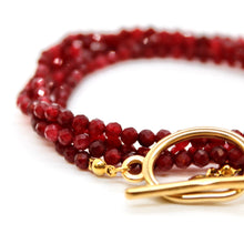 Load image into Gallery viewer, Luxury Faceted Long Ruby Necklace or Bracelet - N9-300
