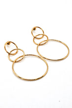 Load image into Gallery viewer, Triple Gold Hoop Earring -French Flair Collection-
