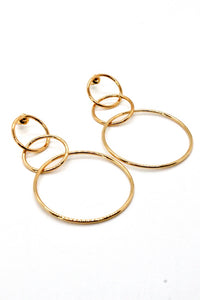 Triple Gold Hoop Earring -French Flair Collection-