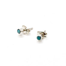 Load image into Gallery viewer, Genuine Mini American Indian Turquoise Navajo Stud Earrings
