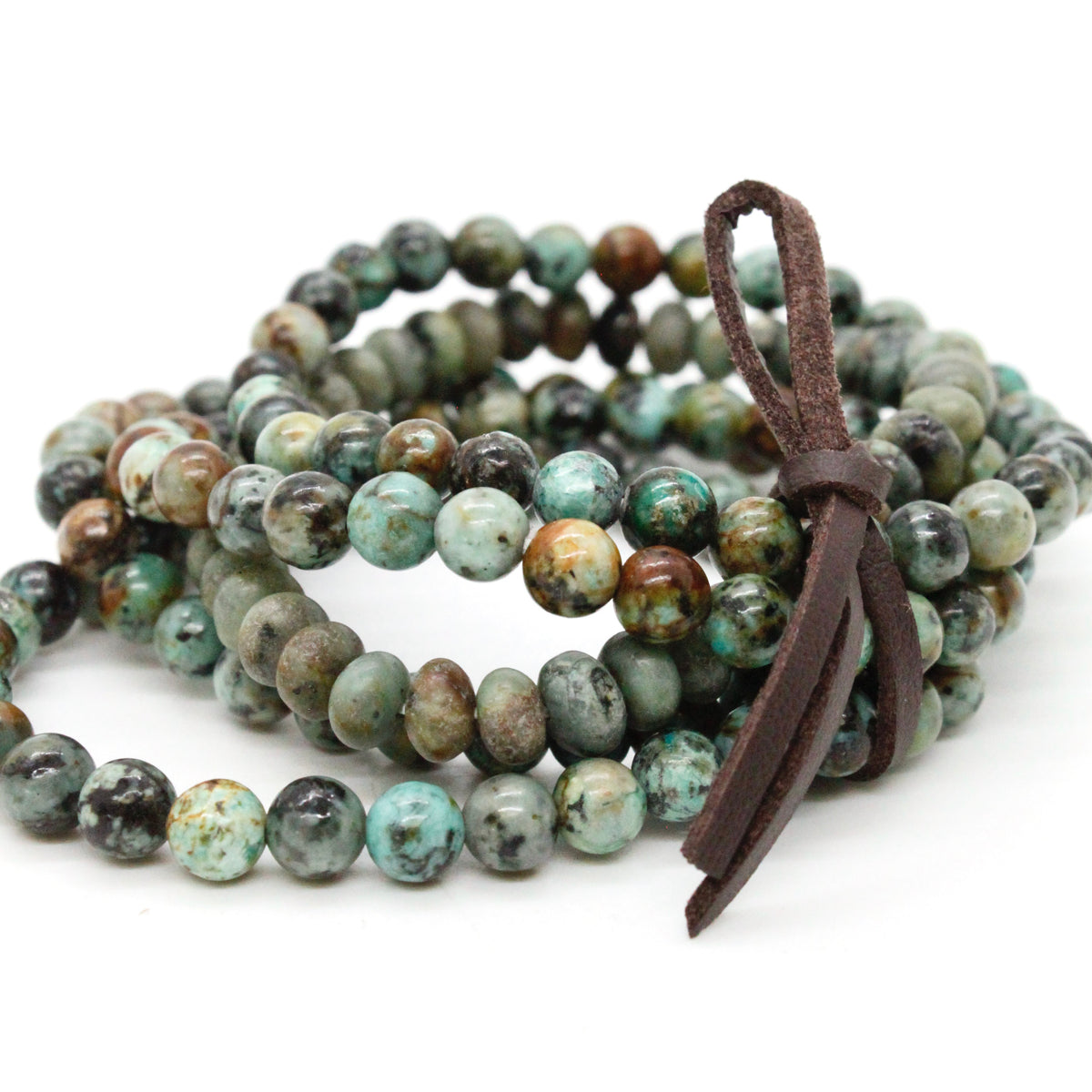African Turquoise Stone Luxury Stack Bracelet - BL-AF2