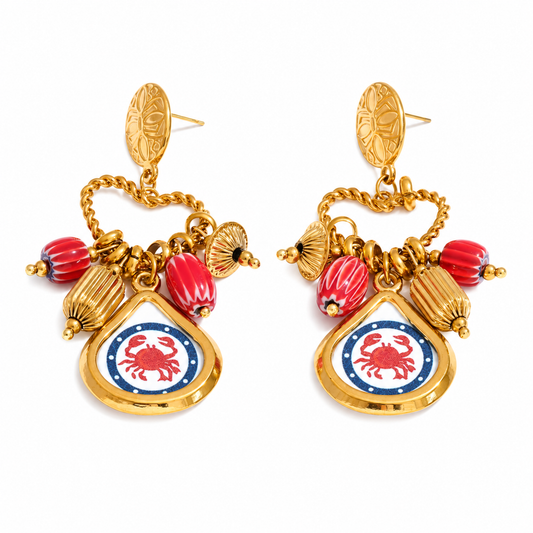 Sample Sale Item - Crab Beach Earrings - SS12