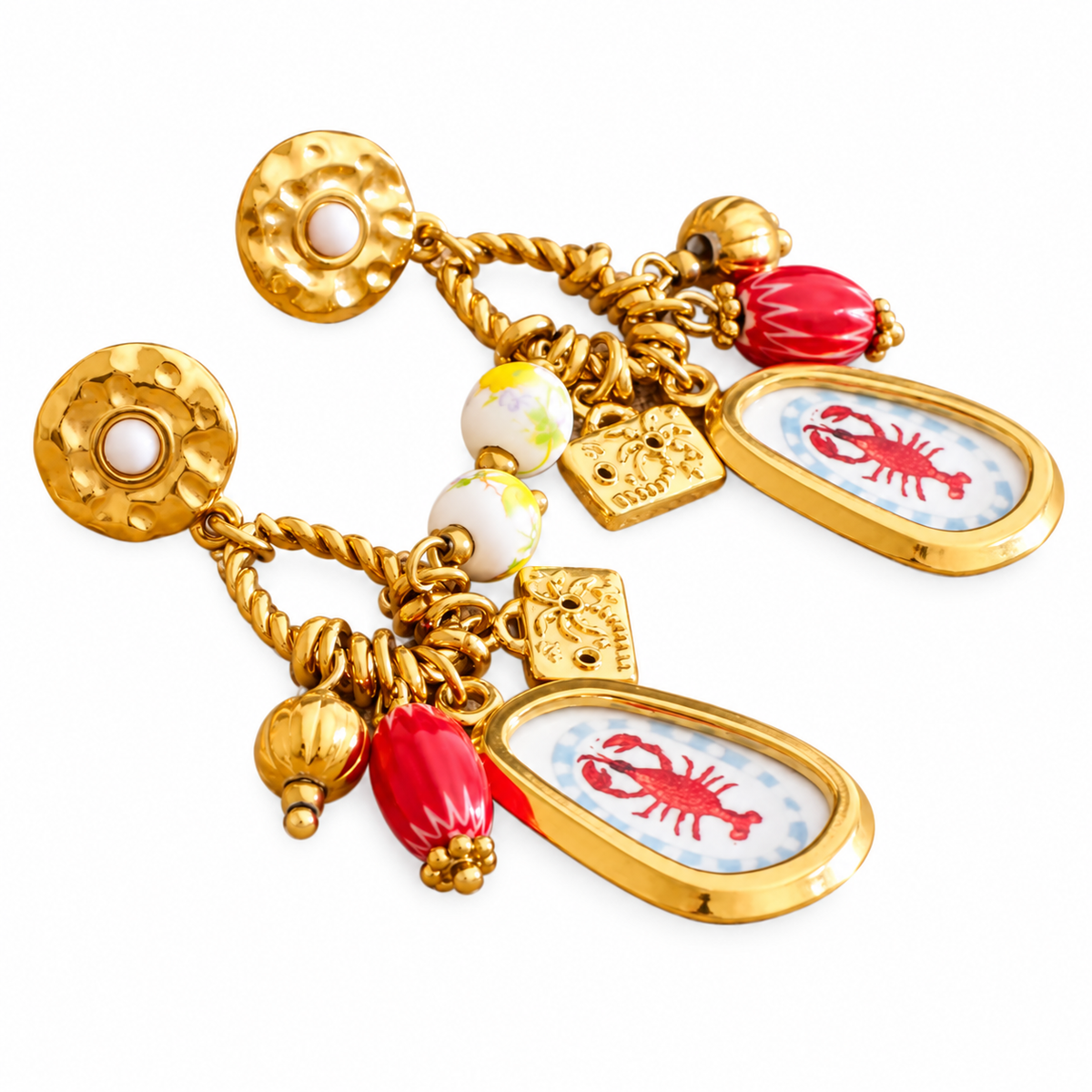 Sample Sale Item - Lobster Beach Earrings - SS11