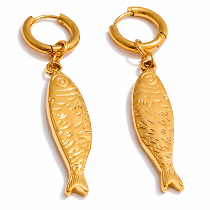 Sample Sale Item - Gold Fish Earrings - SS07