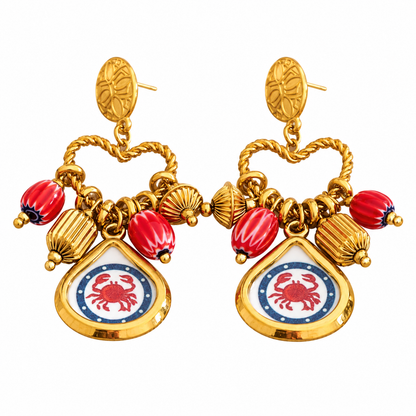 Sample Sale Item - Crab Beach Earrings - SS12