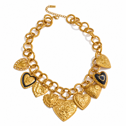 Sample Sale Item - Hearts Charm Necklace - SS10